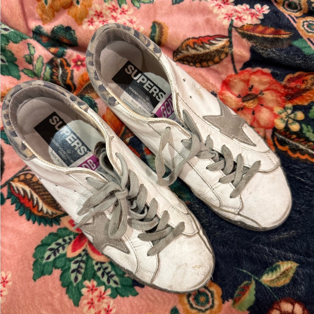 White and Gray Women's Sneakers golden goose